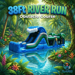 38' RIVER RUN WET/DRY OBSTACLE COURSE
