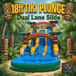 18' Tiki Plunge Dual Lane Slide
