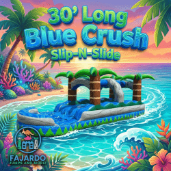 30' Long Blue Crush Slip-n-Slide