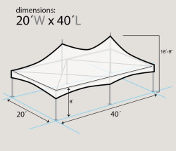 20' x 40' High Peak Tent